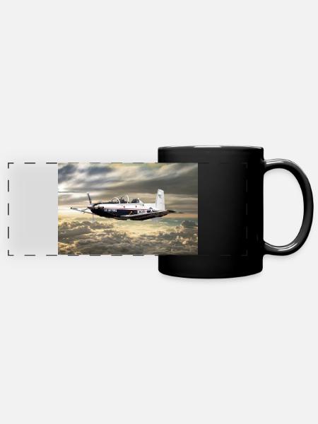 T-6A Texan II - Panorama-Tasse farbig - Schwarz