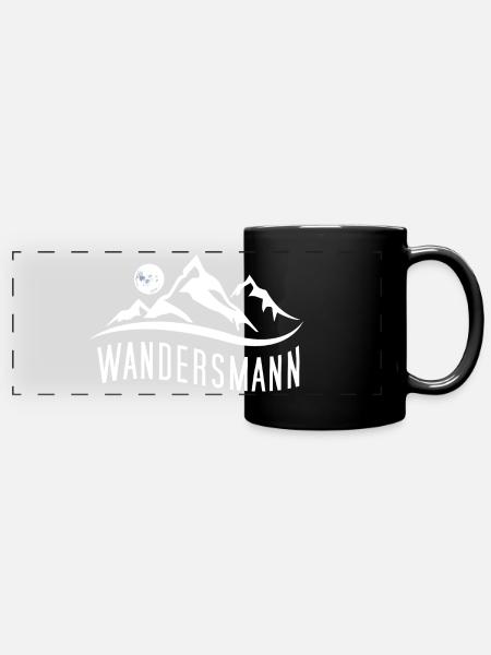 Wandersmann - Für passionierte Wanderer - Panorama-Tasse farbig - Schwarz
