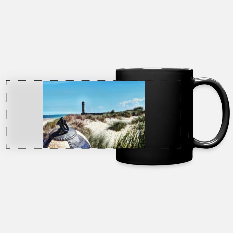 Phare de Beach Buoy - Mug panoramique uni - noir