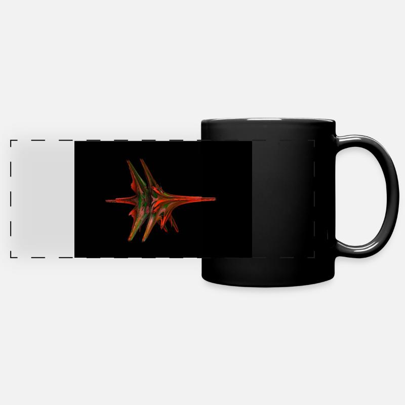 Space Ship - Panorama-Tasse farbig - Schwarz