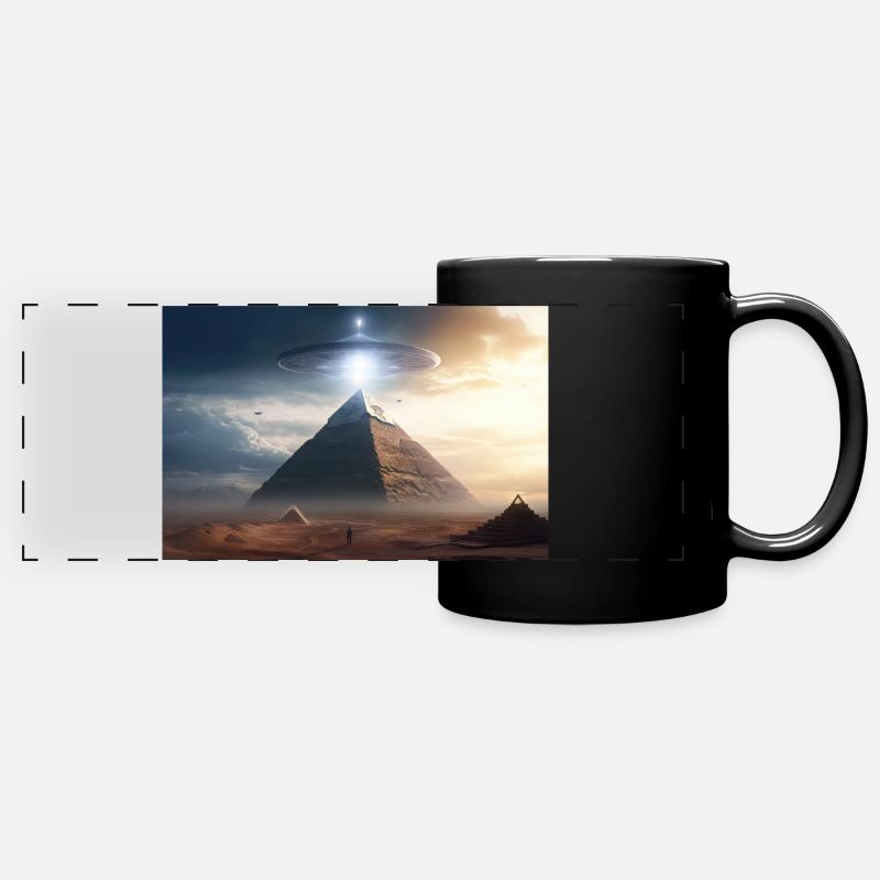 Pyramid - Full Colour Panoramic Mug - black