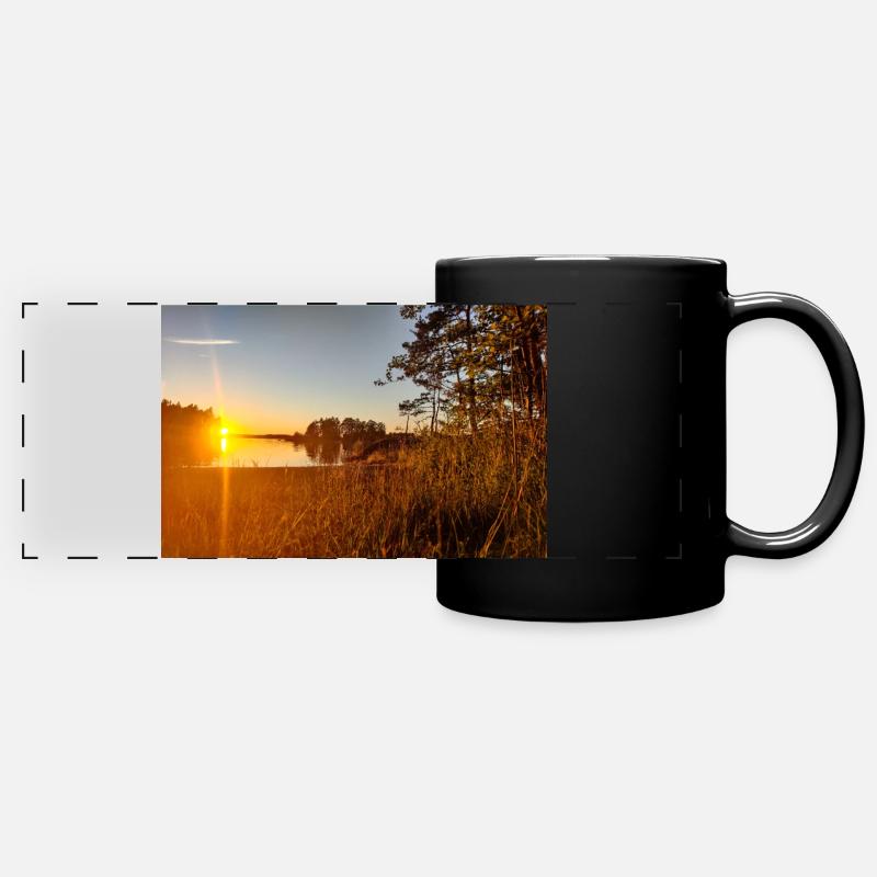Heure d’or - Mug panoramique uni - noir