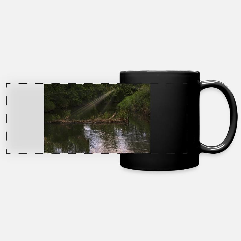Wild river. - Full Colour Panoramic Mug - black