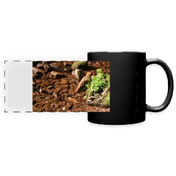 Kleiner Waldbach am Stein - Full Colour Panoramic Mug - black - Front