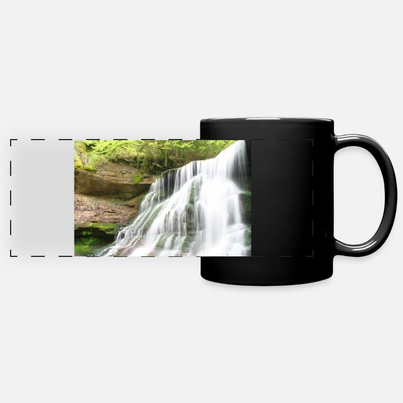 Cascade Waldzauber / Hörschbach - Mug panoramique uni - noir