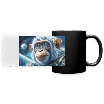 ALIVE 3024 0201 Space, animal, monkey, planet - Full Colour Panoramic Mug - black - Front