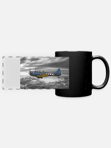 SBD Dauntless - Panorama-Tasse farbig - Schwarz