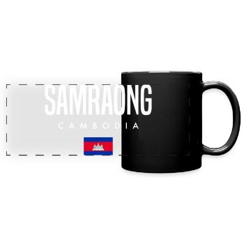 Samraong Kambodscha Khmer - Panorama-Tasse farbig - Schwarz - Vorne