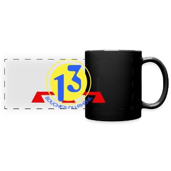 Logo 13 Bouches-du-Rhône - Panorama-Tasse farbig - Schwarz - Vorne