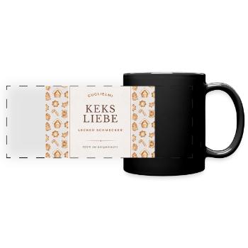 Keks_Liebe - Full Colour Panoramic Mug - black - Front