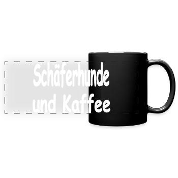 Chien de berger - Mug panoramique uni - noir - Devant