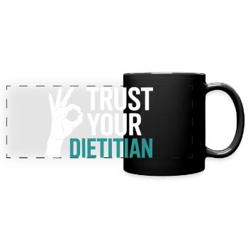 Registrierter Ernährungsberater mit Zertifizierung als Ernährungsberater (Registered Dietitian Certified Counselor) - Panorama-Tasse farbig - Schwarz - Vorne