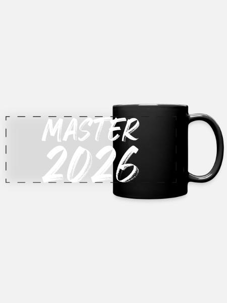 Master 2026 - Panorama-Tasse farbig - Schwarz