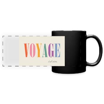 Voyage – c'est vivre - Full Colour Panoramic Mug - black - Front