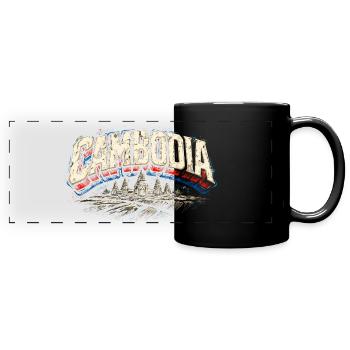 Kambodscha Kambodschaner Cambodia - Panorama-Tasse farbig - Schwarz - Vorne