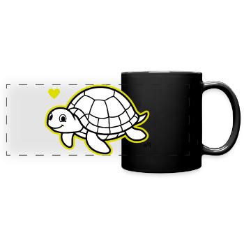 Max_the_turtle - Full Colour Panoramic Mug - black - Front