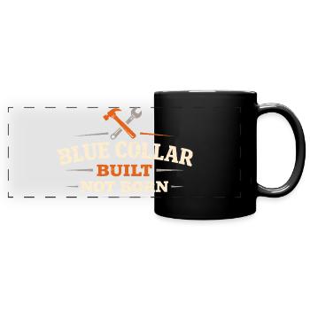 Blue Collar Lifestyle Blue Collar Pride Working - Panorama-Tasse farbig - Schwarz - Vorne