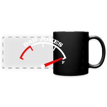 Papa-Witze Meter-Abschlag-Design - Panorama-Tasse farbig - Schwarz - Vorne