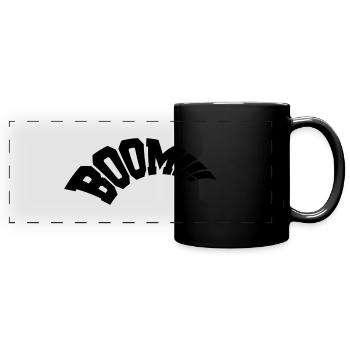 Boom - Panorama-Tasse farbig - Schwarz - Vorne