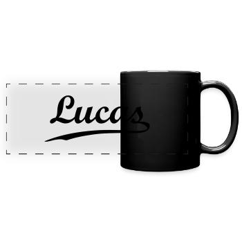lucas - Full Colour Panoramic Mug - black - Front