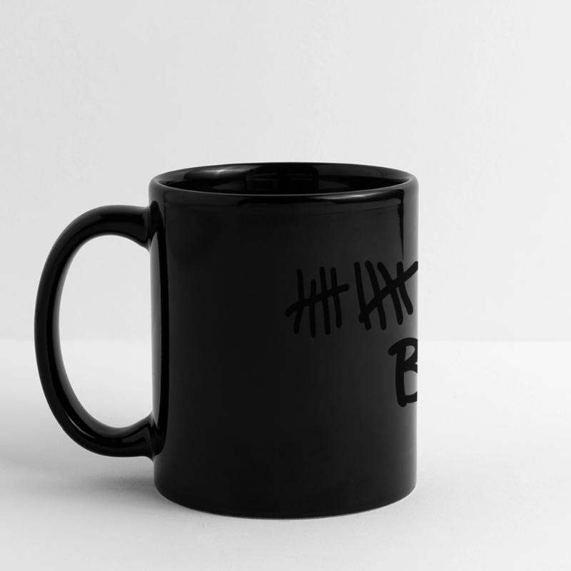 Striche - Bier Stift Panorama-Tasse farbig