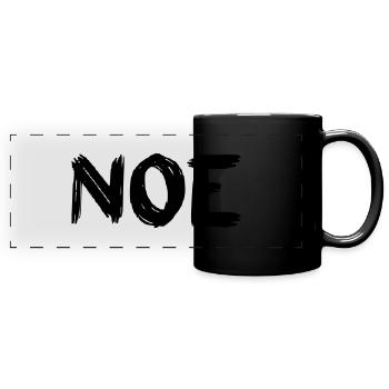Nein noe Sprüche Lustiges Design - Panorama-Tasse farbig - Schwarz - Vorne
