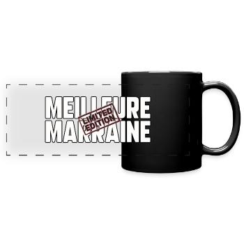Meilleure marraine - Mug panoramique uni - noir - Devant