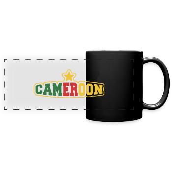 Cameroon Soccer Team - Cameroon - Africa - Soccer - Full Colour Panoramic Mug - black - Front
