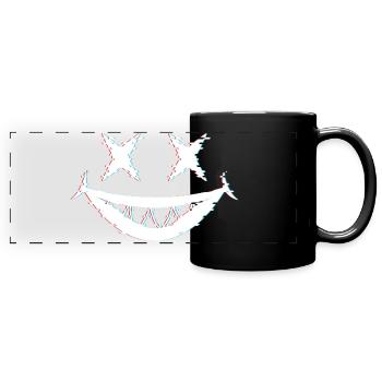 Joker Glitch - Panorama-Tasse farbig - Schwarz - Vorne