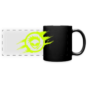 Alien Cut Scratch Fluo - Mug panoramique uni - noir - Devant