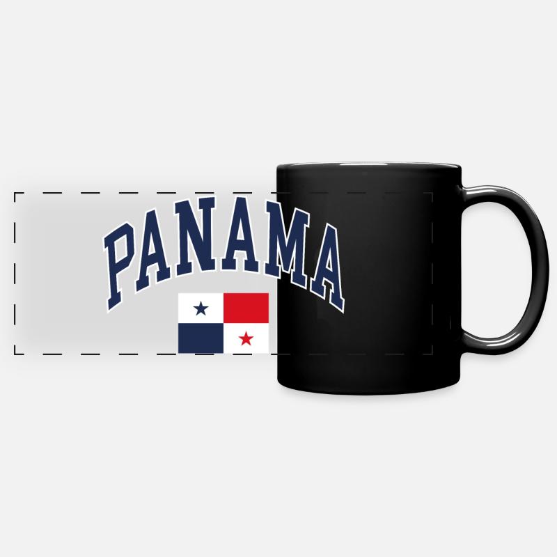Panama - Panorama-Tasse farbig - Schwarz