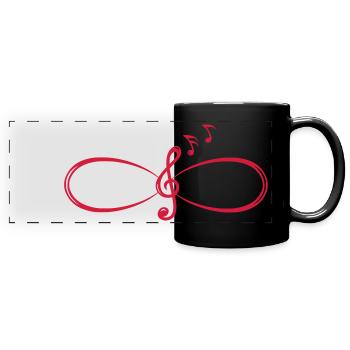 Clef Treble Clef Infinity Symbol - Full Colour Panoramic Mug - black - Front