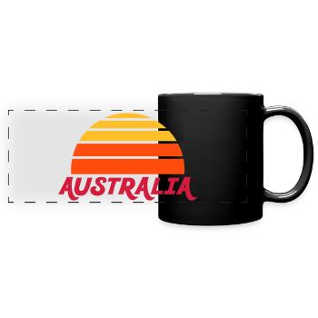 Australia (geteilte Halbsonne) - Panorama-Tasse farbig - Schwarz - Vorne