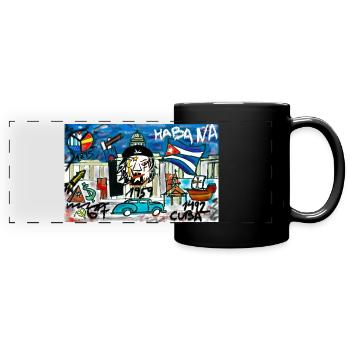 Geschichte Kubas - Panorama-Tasse farbig - Schwarz - Vorne