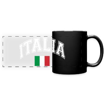 Italie - Mug panoramique uni - noir - Devant