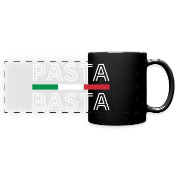 Pasta Basta Tricolor - Panorama-Tasse farbig - Schwarz - Vorne
