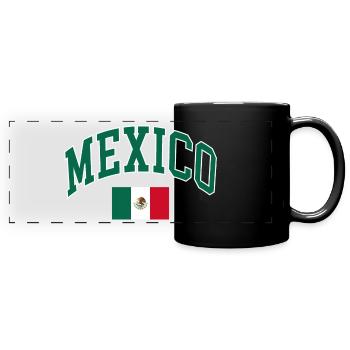 Mexique - Mug panoramique uni - noir - Devant