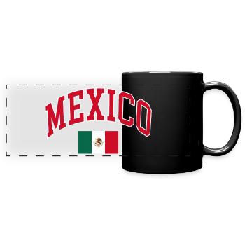 Mexiko - Panorama-Tasse farbig - Schwarz - Vorne