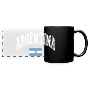 Argentinien Flagge - Panorama-Tasse farbig - Schwarz - Vorne