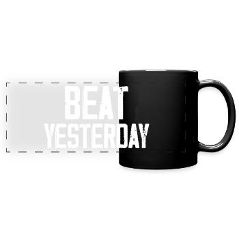 Beat Yesterday - Full Colour Panoramic Mug - black - Front