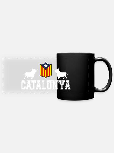 Catalogne - Mug panoramique uni - noir