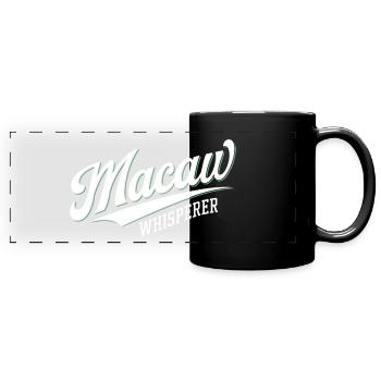 Exotischer Vogel Stil - Panorama-Tasse farbig - Schwarz - Vorne