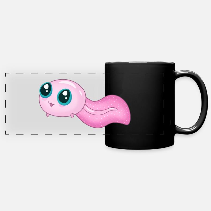 Mignon têtard rose - Mug panoramique uni - noir