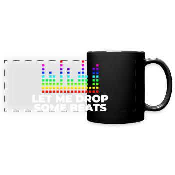 DJ Musik - Panorama-Tasse farbig - Schwarz - Vorne
