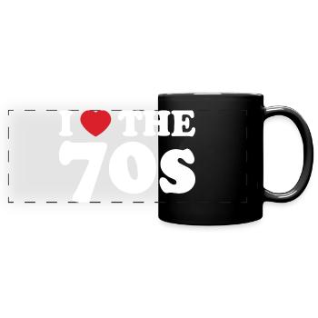Amour des Années 70 - Mug panoramique uni - noir - Devant