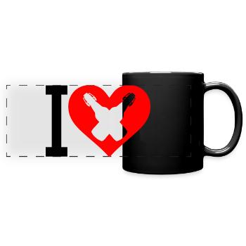 I Love Beer - Full Colour Panoramic Mug - black - Front