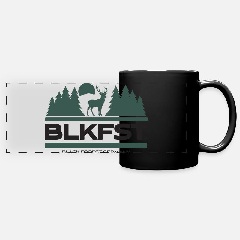 BLKFST Mein Schwarzwald - Black Forest Germany - Full Colour Panoramic Mug - black