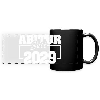 2029 - Panorama-Tasse farbig - Schwarz - Vorne