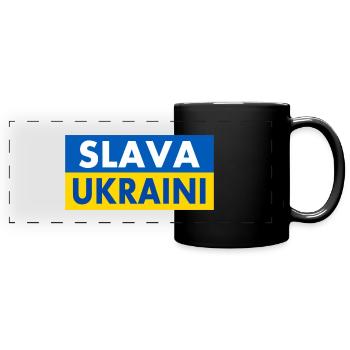 Slava ukraini - Full Colour Panoramic Mug - black - Front