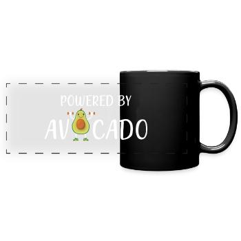 Powered by Avocado - Mug panoramique uni - noir - Devant